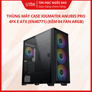Thùng Máy Case XIGMATEK ANUBIS PRO 4FX E ATX (EN40771) (KÈM 04 FAN ARGB) - Bảo hành 12 tháng