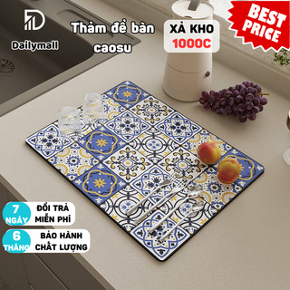  Thảm Nhà Bếp Thấm Hút Nước Nhanh Khô Thảm Lót Ly Thấm Nước Cho Nhà Bếp Chất Liệu Da Đế Cao Su Chống Trượt 