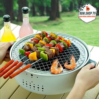  Bếp Nướng Than Hoa Tròn Ngoài Trời Bằng Thép Chịu Nhiệt Bếp Than Hoa Tròn Nhỏ Gọn Phù Hợp Cắm Trại 