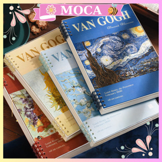 Tập Vở Sổ còng bìa thay được giấy Van Gogh A5 B5 120 trang kẻ ngang caro MOCA làm sổ planner bullet sổ ghi chép học sinh