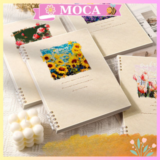 Sổ còng thay được giấy pastel A5 B5 -120 trang kẻ ngang, caro Moca làm vở tập học sinh, planner, sổ ghi chép