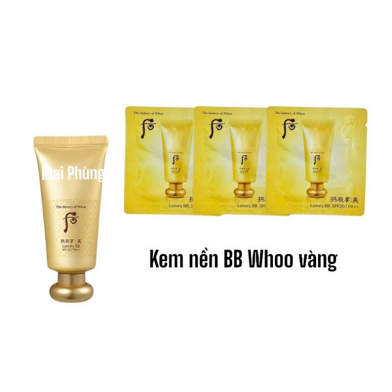 10 gói Kem nền BB Whoo mi luxury