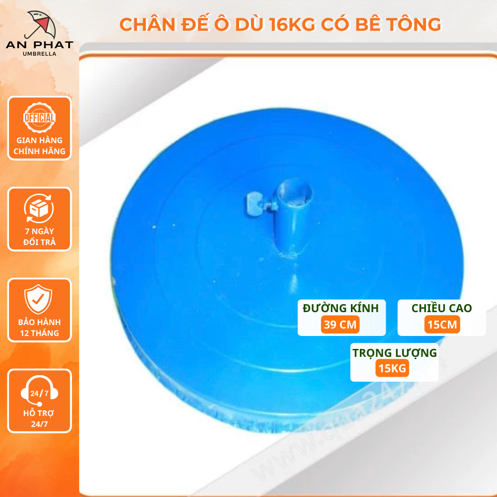 Chân Đế Ô Dù 16kg Có Bê Tông Ô Dù An Phát