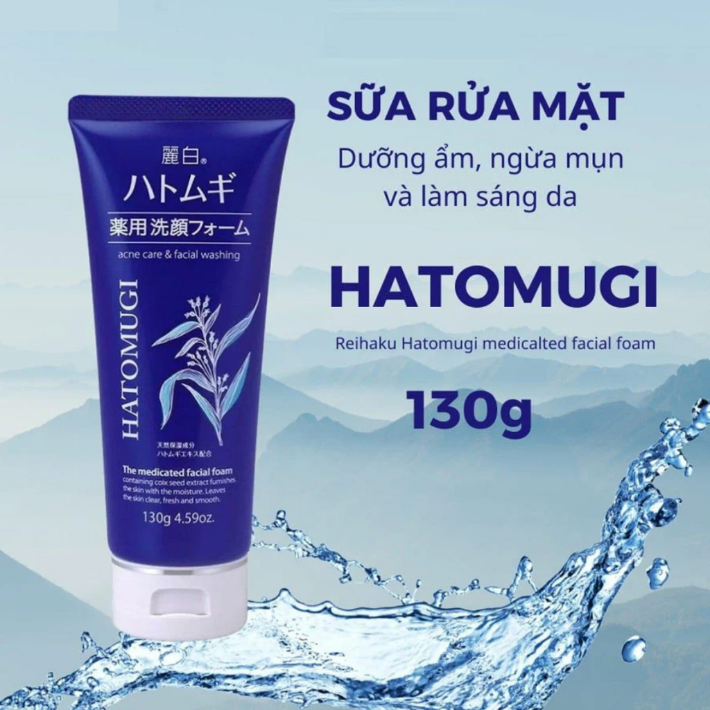 Sữa Rửa Mặt Hatomugi Ý Dĩ Ngừa Mụn, Làm Sáng DaThe Medicated Facial Foam 130g Hasaki Sản Phẩm Chính Hãng
