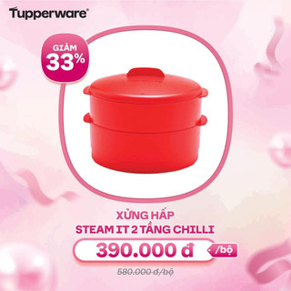 Xửng hấp Steam It 2 Tầng Đỏ Tupperware