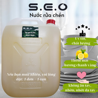  30L Nước rửa chén bát rẻ tiền - Chuyên dụng nhà hàng quán ăn - S.E.O - Hương chanh vàng tươi 