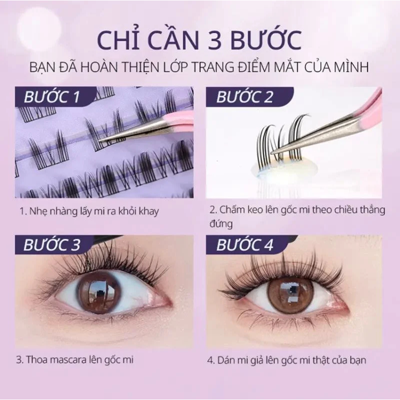 BST GALAXY BOX MLEN DIARY CHÍNH HÃNG-TỔNG HỢP SUN,MOON,STAR Mi Cụm Mềm Mại Giúp Mắt To Có Thể Tái Sử Dụng