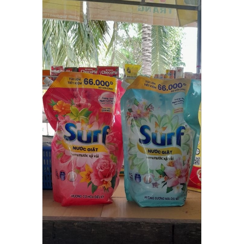 Nước giặt Surf hương nước xả vải túi 3kg3
