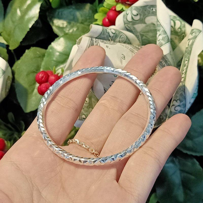 Vòng Tay Bạc Bé Chạm Máy Chuẩn Bạc S990