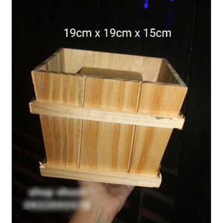 Lọ gỗ vạt xéo cắm hoa