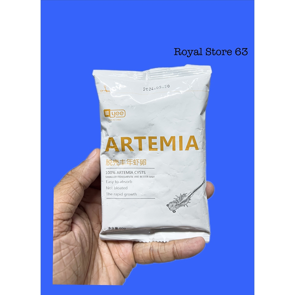 Atermia Sấy Khô Tách Vỏ Dinh Dưỡng Cao Cho Cá Cảnh YEE (Gói 60gram)