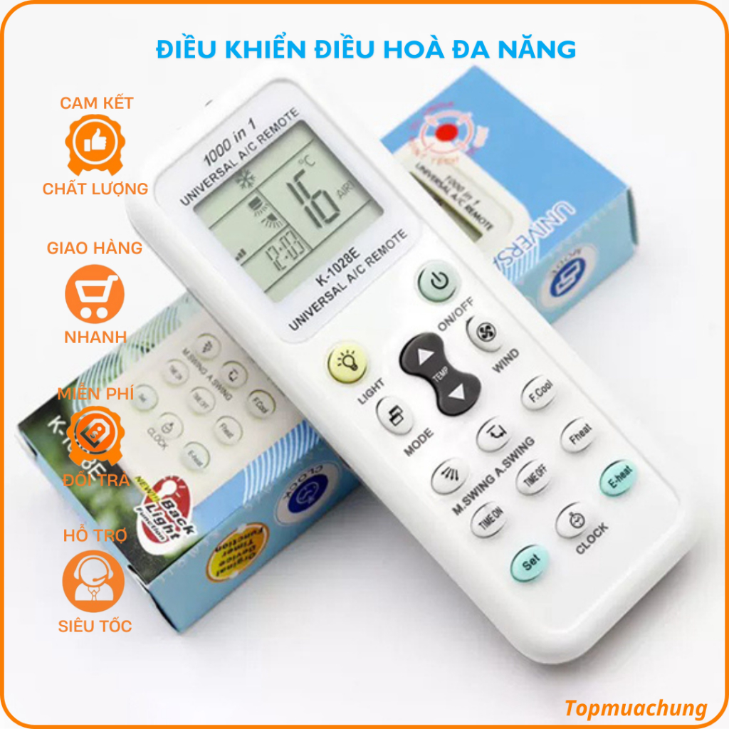 Điều khiển điều hòa đa năng -Tương thích tất các các loại điều hòa hiện nay.(Hàng xịn)