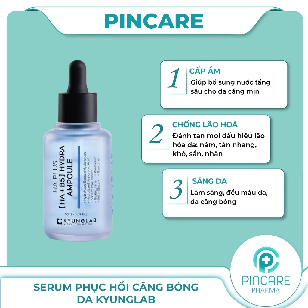 Serum phục hồi căng bóng da KYUNGLAB Ha Plus Hydra Ampoule - Hàng chính hãng-PINCARE Health & Beauty