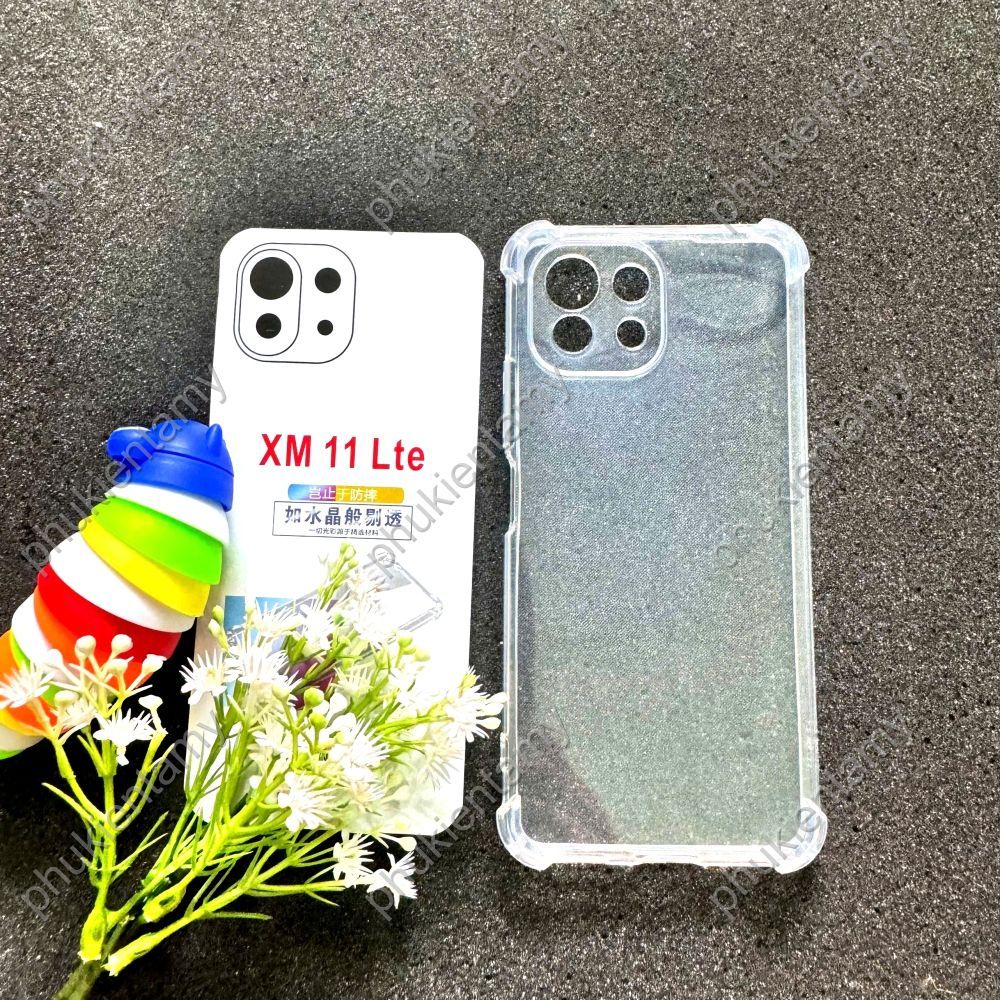 Ốp Lưng Xiaomi 11 Lite 4G / 11 Lite 5G / 11 Lite NE 5G Dẻo Trong Suốt Chống Sốc Có Gù Bảo Vệ 4 Gốc