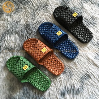 Dép đi trong nhà dép lỗ mặt cười nữ nam đi văn phòng nhà tắm chống trơn trượt