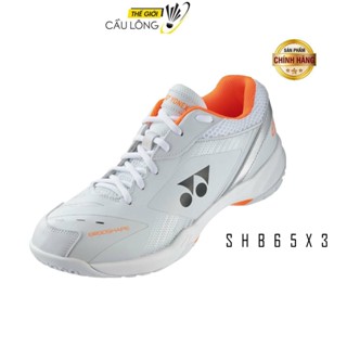  Giày cầu lông Yonex SHB 65X3EX trắng cam chính hãng - Đệm êm bám sân vượt trội tối ưu di chuyển 