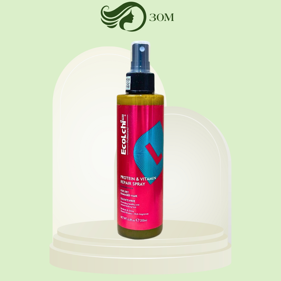 Xịt dưỡng Protein & Vitamin EcoLchi Shea Butter 200ML