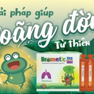 Siro loãng đờm, giảm ho - Ống uống long đờm đặc Brometic cho trẻ em và người lớn - Chiết xuất thiên nhiên - Ống 10ml