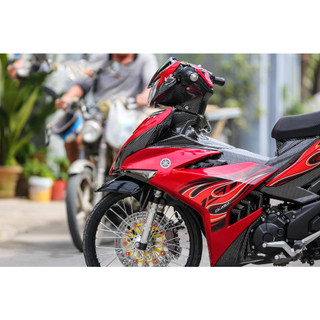 Tem rời Exciter 150 lửa đỏ đen , tem 3 lớp không phai màu