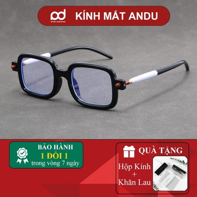 Gọng kính cận thời trang nam nữ ANDU dáng vuông chống tia UV chất liệu nhựa cá tính - 8708