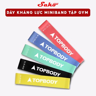 Dây Kháng Lực Tập Gym, Dây Mini band Tập Mông Đùi Chính Hãng SAKO TOPBODY