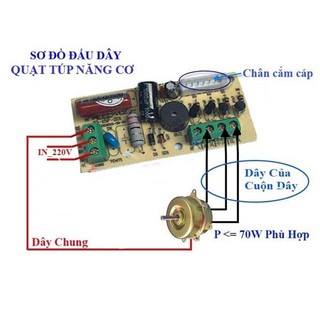 Mạch ĐK quạt TOMAX V2, phiên bản nâng cấp 2025, điều khiển đèn + túp năng, mắt hồng ngoại xa hơn