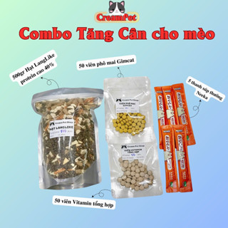 Combo tăng cân cho mèo ( 500g hạt LangLike + 50v phô mai + 50v Vitamin tổng hợp + 5 súp Neeka )