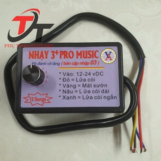 Nhại còi 3+ Pro CHUẨN 12 bài, điện autovol 12v, 24v. Độ còi hơi, còi điện đèn led cho ô tô tải.