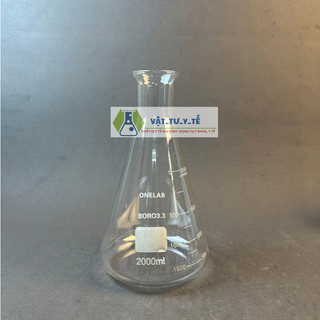 Bình tam giác Erlen kích thước 1 Lít, 2 Lít, 3 Lít- YTHN