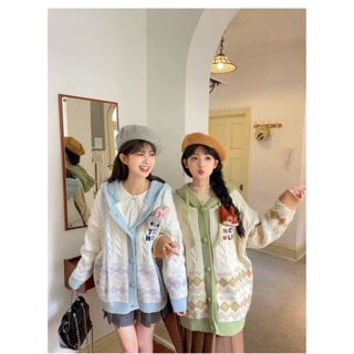  Áo len đôi Nick🦊 -🐰Judy cho cặp đôi bạn thân nam nữ,áo khoác len Thu Đông Thịnh hành. 