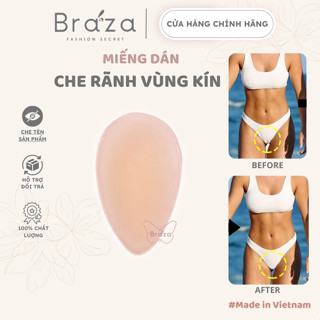 Miếng Dán Silicon Che Rãnh Vùng Kín Mặc Bikini, Quần Legging Tập Gym, Yoga Cao Cấp Braza - 111