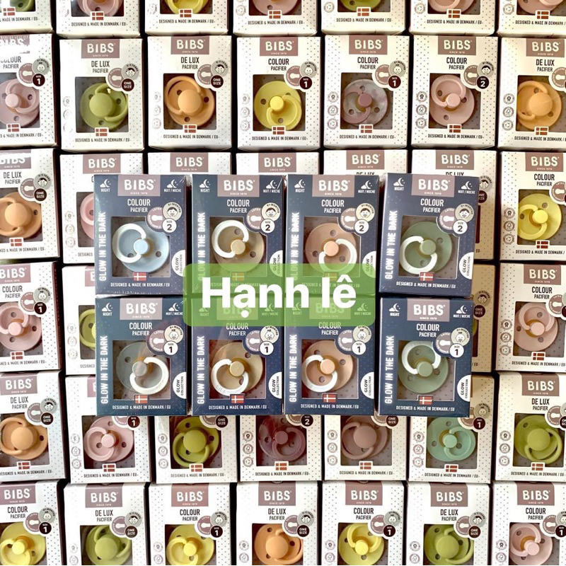 Ti giả BIBS, núm ti giả cho bé chính hãng Đan Mạch, chất liệu cao su thiên nhiên, an toàn cho bé