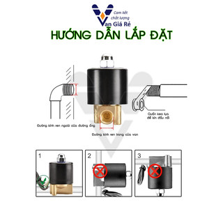 Coil đồng, hàng chuẩn | Van điện từ UD8 phi 13mm coil nhập xịn, dùng cho nước, khí nén, hơi, dầu 12V 24V 220V, 2w tròn