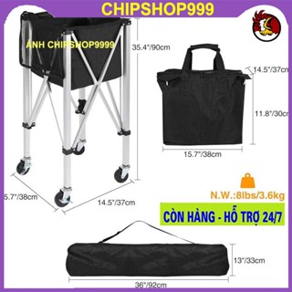 Xe Đẩy Đa Năng Đựng Bóng Tập Luyện Tennis, Pickleball Cầu Lông Bóng Bàn Chắc Chắn Tiện Lợi