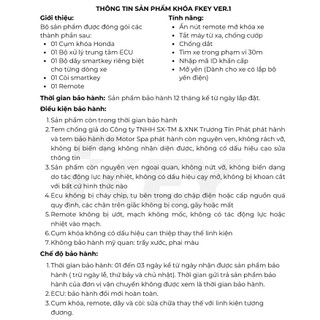 Smartkey Fkey - Wave Thái 125i