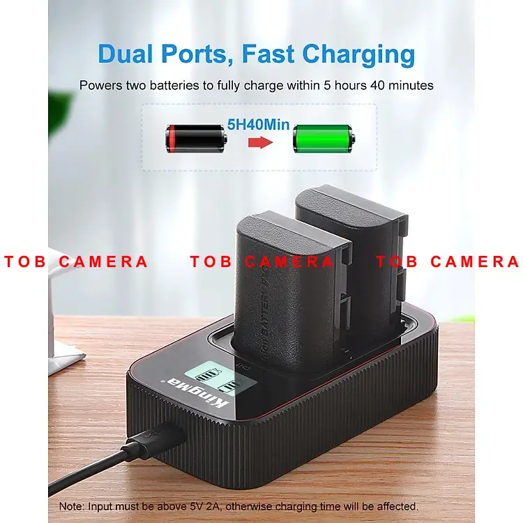 Pin Sạc đôi Ver 3 Kingma cho Canon LP-E6