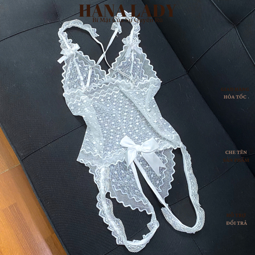 Đồ ngủ bodysuit ren bèo xuyên thấu hở đáy khiêu gợi sexy VN548 | BigBuy360 - bigbuy360.vn