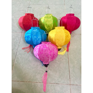 {GIÁ GỐC TẠI XƯỞNG} Combo 10 đèn lồng Hội An vải lụa size 20 cm đủ màu