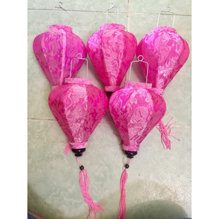 {GIÁ GỐC TẠI XƯỞNG} Combo 10 đèn lồng Hội An vải lụa size 20 cm đủ màu