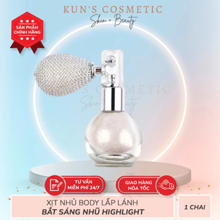 Xịt Nhủ BODY Lấp Lánh Bắt Sáng Nhũ Highlight cho Body Mặt 1 chai