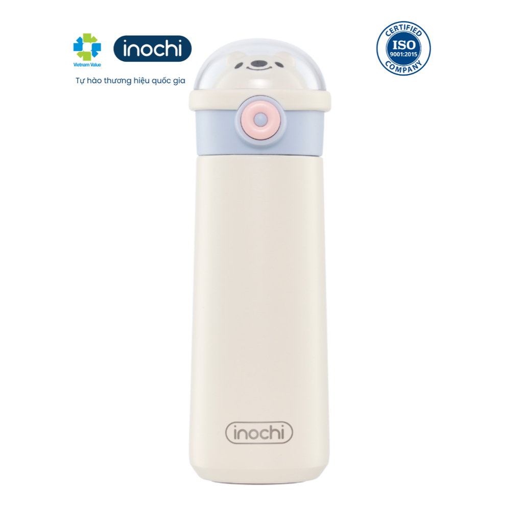 Bình giữ nhiệt Nắp Gấu Fuji Boo 500ml - Chất liệu cao cấp, thiết kế dễ thương, an toàn sức khỏe
