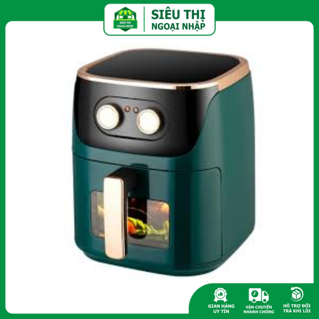Nồi chiên ko dầu Camel.15L màu xanh