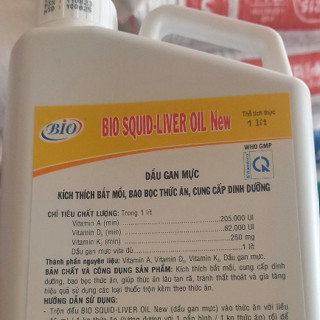  Bio Squid- liver Oil New Dầu gan mực kích thích bắt mồi bao bọc thức ăn cung cấp dinh dưỡng 