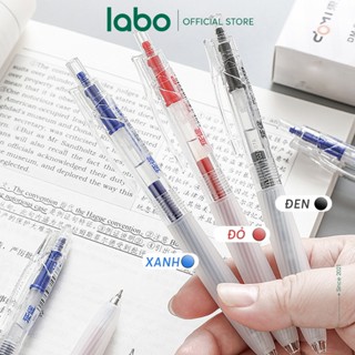 Bút Mực Gel Deli, Domi, Mura Đầu Bấm Ngòi 0.5 Mực Đen, Xanh, Đỏ Có Ruột Bút Thay Thế
