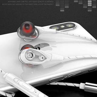 Tai nghe nhét tai có mic hifi ahs-q18 super bass | tai nghe 4 loa, bass trầm