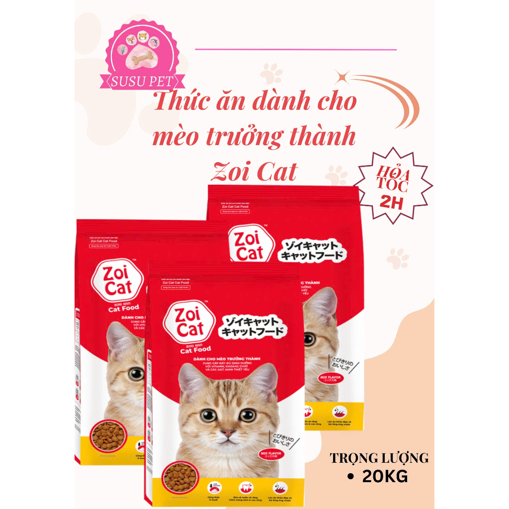 [20KG]Hạt Cho Mèo Trưởng Thành Zoi Cat-SuSu_pet