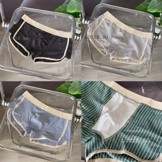  Quần lót nam boxer sịp đùi nam chất cotton mềm mịn mát kháng khuẩn thấm hút tốt LUCIE SỌC 