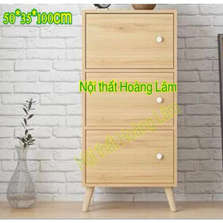 Tủ nhỏ 3 cánh chân gỗ mẫu mới