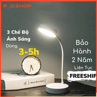 【Rẻ Đèn Học LED Để Bàn Làm Việc Đọc Sách Pin Tích Điện Chống Cận Thị Chế độ đọc ba độ sáng Sạc qua USB