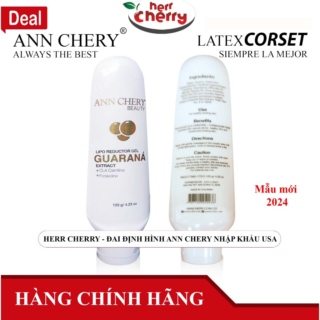 Kem tan mỡ bụng Ann Chery Guarana